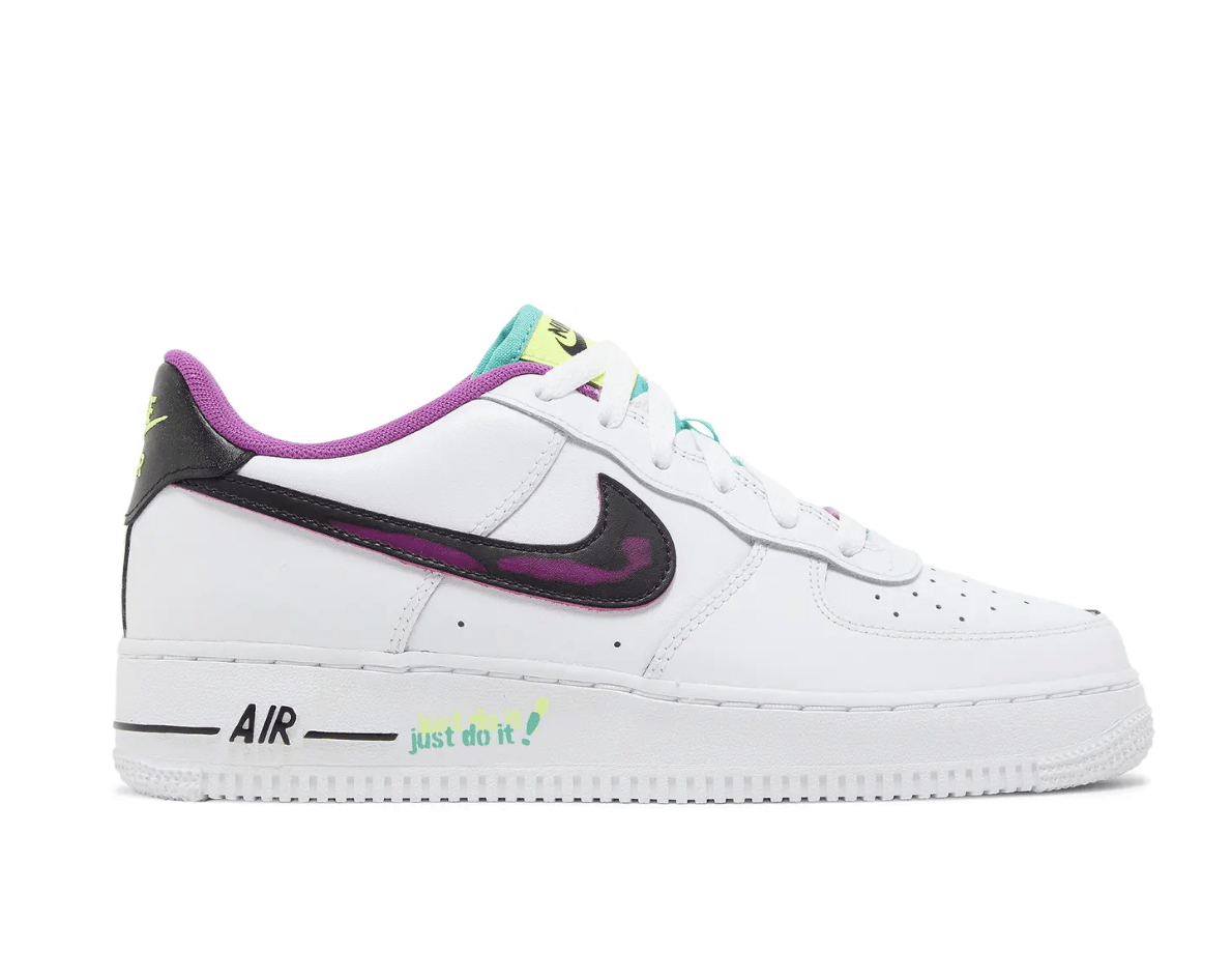 Nike Air Force 1 Low '07 LV8 Just Do It! White Vivid Purple (GS)